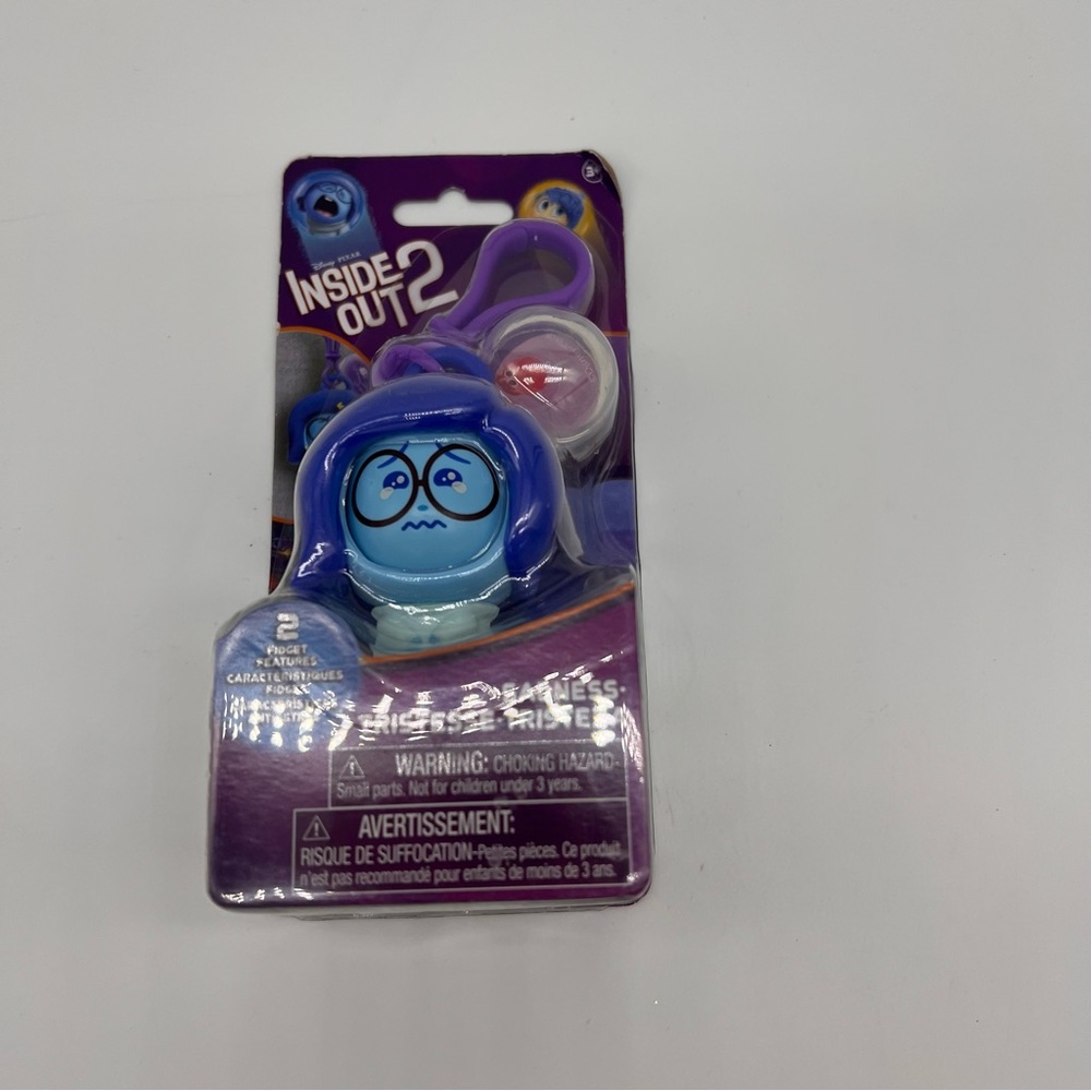 Inside Out 2 Sadness Figure Keychain - Blue